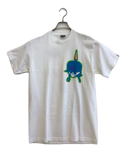 stussy（ステューシー）stussy (ステューシー) プリントTシャツ ホワイト サイズ:SIZE Mの古着・服飾アイテム
