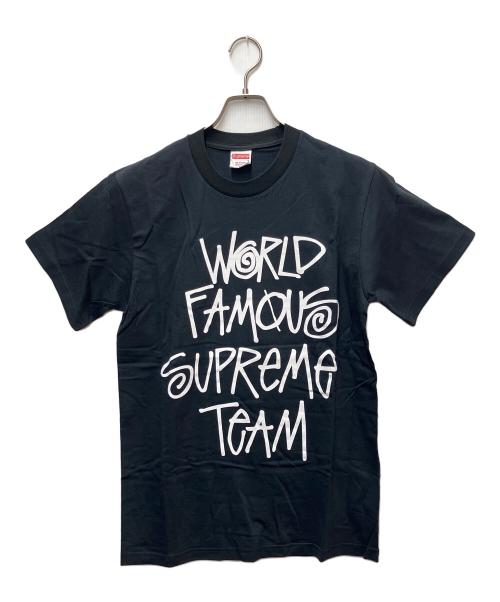 SUPREME（シュプリーム）SUPREME (シュプリーム) stussy (ステューシー) プリントTシャツ WORLD FAMOUS ブラック サイズ:Lの古着・服飾アイテム