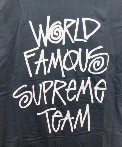 SUPREME（シュプリーム）SUPREME (シュプリーム) stussy (ステューシー) プリントTシャツ WORLD FAMOUS ブラック サイズ:Lの古着・服飾アイテム