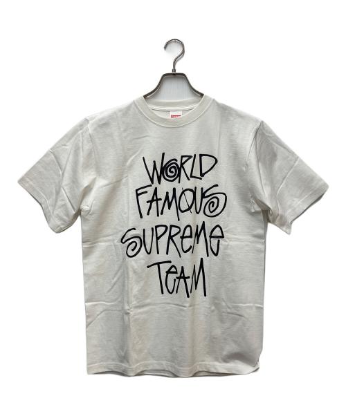 SUPREME（シュプリーム）SUPREME (シュプリーム) stussy (ステューシー) プリントTシャツ WORLD FAMOUS ホワイト サイズ:Lの古着・服飾アイテム