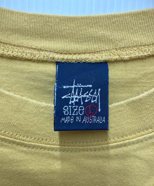 stussy（ステューシー）stussy (ステューシー) プリントTシャツ ジャズマングラフィック イエロー サイズ:Lの古着・服飾アイテム