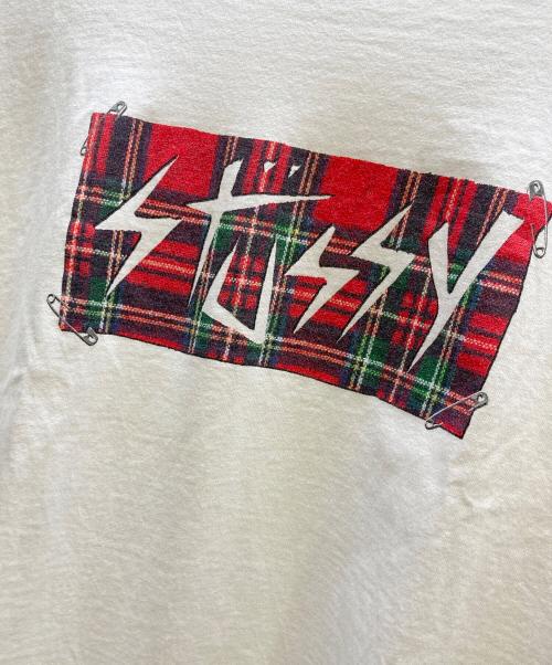 stussy（ステューシー）stussy (ステューシー) プリントTシャツ ホワイト サイズ:Lの古着・服飾アイテム
