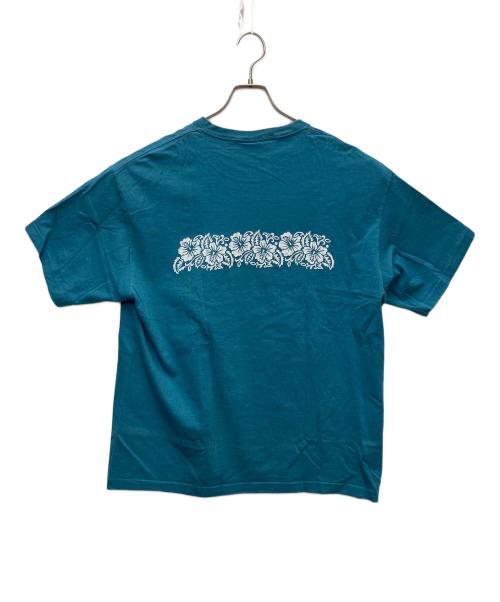 stussy（ステューシー）stussy (ステューシー) プリントTシャツ ハイビスカスグラフィック スカイブルー サイズ:XLの古着・服飾アイテム