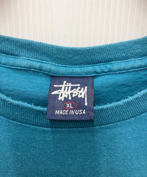 stussy（ステューシー）stussy (ステューシー) プリントTシャツ ハイビスカスグラフィック スカイブルー サイズ:XLの古着・服飾アイテム