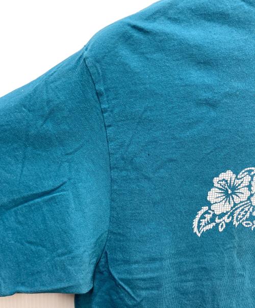 stussy（ステューシー）stussy (ステューシー) プリントTシャツ ハイビスカスグラフィック スカイブルー サイズ:XLの古着・服飾アイテム