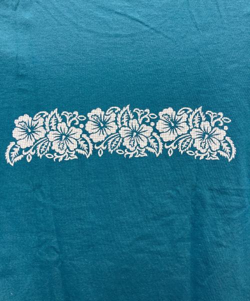 stussy（ステューシー）stussy (ステューシー) プリントTシャツ ハイビスカスグラフィック スカイブルー サイズ:XLの古着・服飾アイテム
