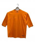 stussyステューシー）の古着「バックプリントTシャツ」｜オレンジ