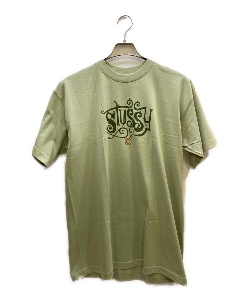 stussy（ステューシー）stussy (ステューシー) プリントTシャツ 黄緑 サイズ:Lの古着・服飾アイテム
