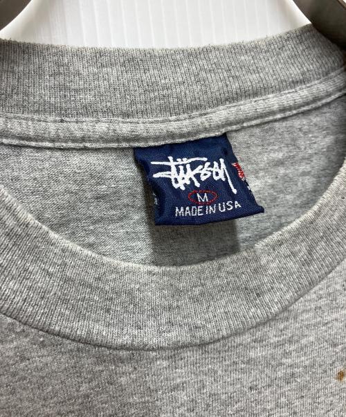 stussy（ステューシー）stussy (ステューシー) プリントTシャツ グレー サイズ:Mの古着・服飾アイテム