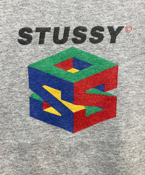stussy（ステューシー）stussy (ステューシー) プリントTシャツ グレー サイズ:Mの古着・服飾アイテム