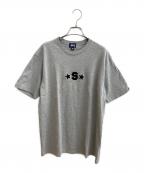 stussyステューシー）の古着「ワンポイント刺繍Tシャツ」｜グレー