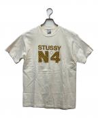 stussyステューシー）の古着「プリントTシャツ N°4モノグラムロゴ」｜ホワイト