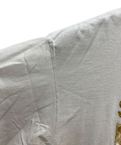 stussy（ステューシー）stussy (ステューシー) プリントTシャツ N°4モノグラムロゴ ホワイト サイズ:LARGEの古着・服飾アイテム