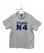 stussyステューシー）の古着「プリントTシャツ」｜スカイブルー