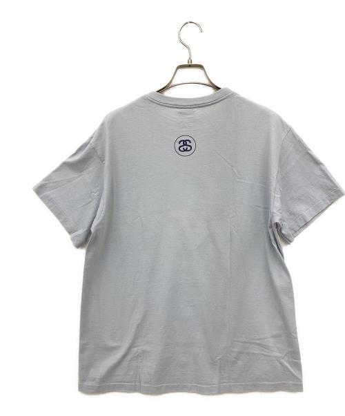 stussy（ステューシー）stussy (ステューシー) プリントTシャツ スカイブルー サイズ:Lの古着・服飾アイテム