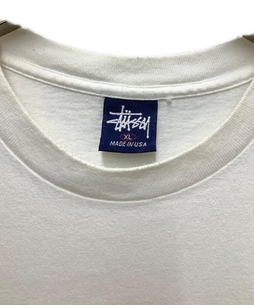 stussy（ステューシー）stussy (ステューシー) プリントTシャツ ホワイト サイズ:SIZE XLの古着・服飾アイテム