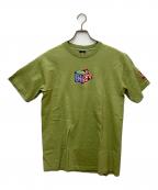 stussyステューシー）の古着「プリントTシャツ ロゴキュープグラフィック」｜グリーン