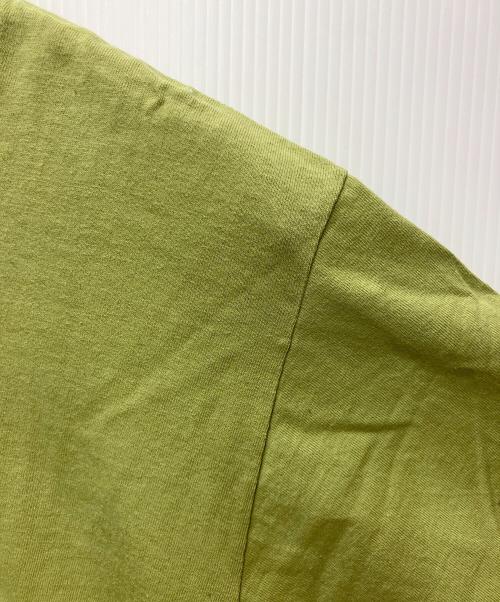 stussy（ステューシー）stussy (ステューシー) プリントTシャツ ロゴキュープグラフィック グリーン サイズ:LARGEの古着・服飾アイテム