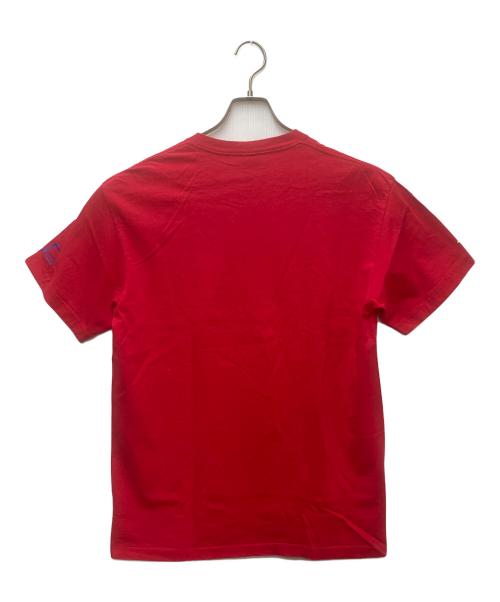 stussy（ステューシー）stussy (ステューシー) プリントTシャツ STUSSY INT.2 レッド サイズ:Largeの古着・服飾アイテム