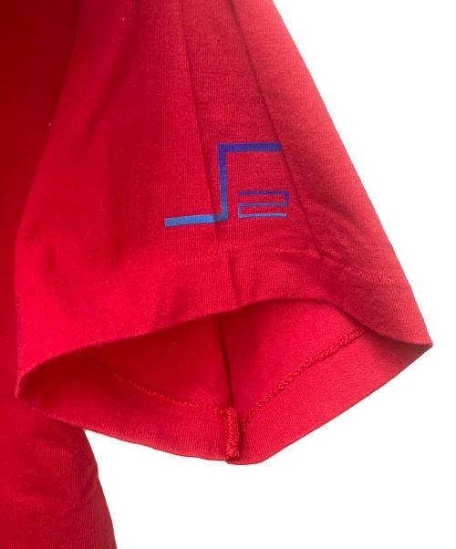 stussy（ステューシー）stussy (ステューシー) プリントTシャツ STUSSY INT.2 レッド サイズ:Largeの古着・服飾アイテム