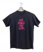 stussyステューシー）の古着「プリントTシャツ」｜ブラック