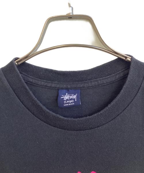 stussy（ステューシー）stussy (ステューシー) プリントTシャツ ブラック サイズ:SIZE Lの古着・服飾アイテム