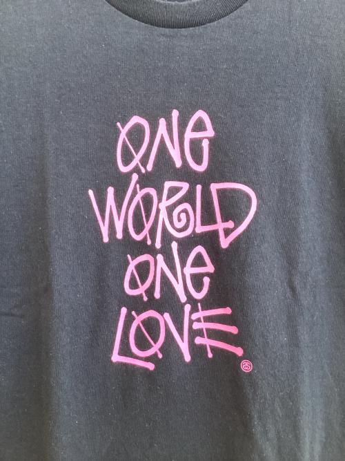 stussy（ステューシー）stussy (ステューシー) プリントTシャツ ブラック サイズ:SIZE Lの古着・服飾アイテム