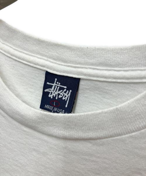 stussy（ステューシー）stussy (ステューシー) プリントTシャツ プラモデルプリント ホワイト サイズ:Lの古着・服飾アイテム