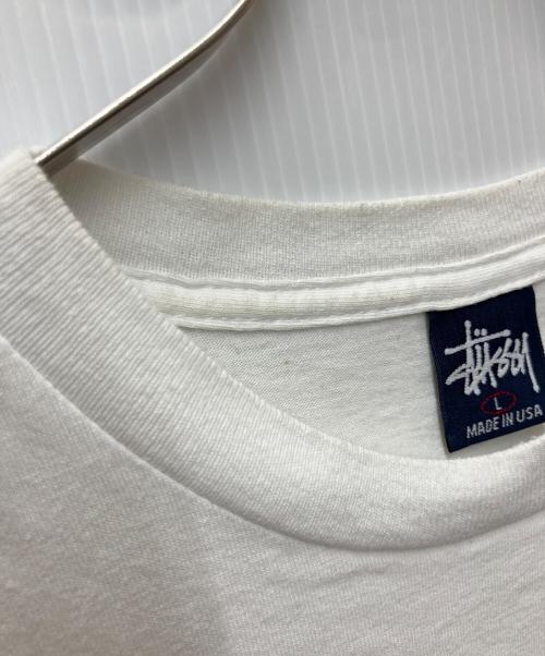 stussy（ステューシー）stussy (ステューシー) プリントTシャツ プラモデルプリント ホワイト サイズ:Lの古着・服飾アイテム
