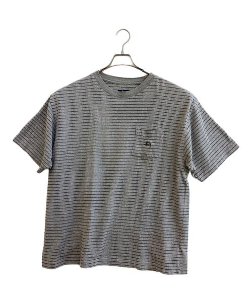 stussy（ステューシー）stussy (ステューシー) ボーダーTシャツ グレー サイズ:SIZE Lの古着・服飾アイテム
