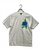 stussyステューシー）の古着「プリントTシャツ ネオンスカル」｜ホワイト