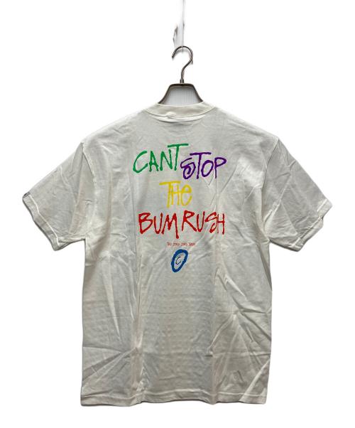 stussy（ステューシー）stussy (ステューシー) プリントTシャツ ネオンスカル ホワイト サイズ:Largeの古着・服飾アイテム