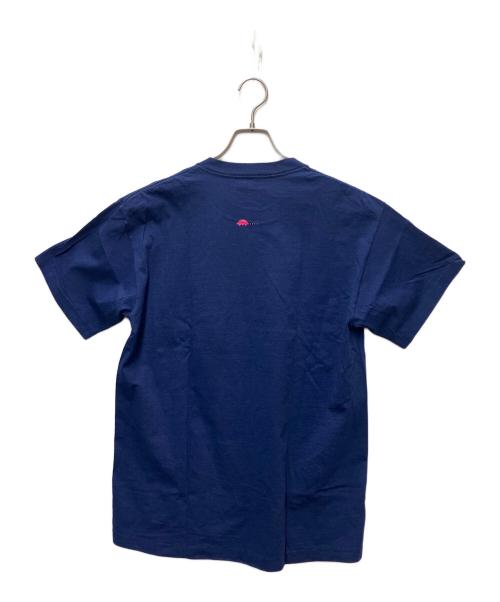 stussy（ステューシー）stussy (ステューシー) プリントTシャツ インベーダーオマージュ ネイビー サイズ:LARGEの古着・服飾アイテム
