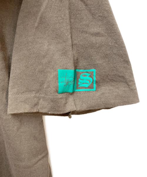 stussy（ステューシー）stussy (ステューシー) プリントTシャツ ボックスロゴ グリーン サイズ:Lの古着・服飾アイテム