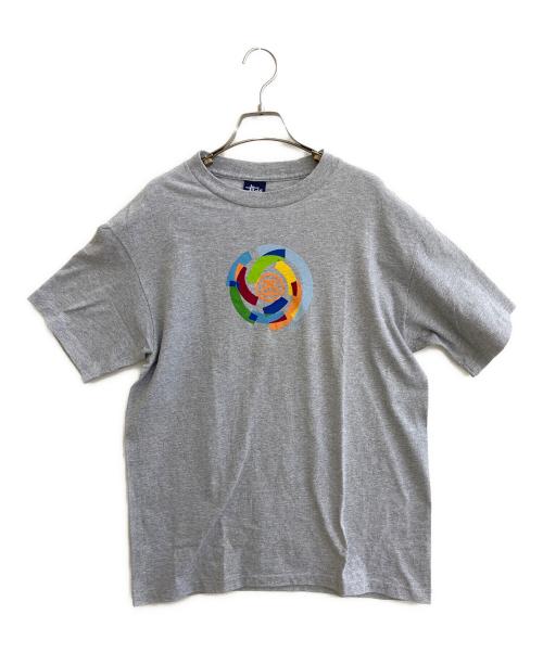 stussy（ステューシー）stussy (ステューシー) プリントTシャツ グレー サイズ:Lの古着・服飾アイテム