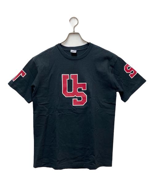 stussy（ステューシー）stussy (ステューシー) プリントTシャツ USロゴプリント ブラック サイズ:LARGEの古着・服飾アイテム