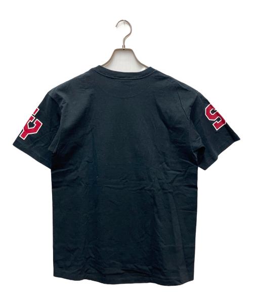stussy（ステューシー）stussy (ステューシー) プリントTシャツ USロゴプリント ブラック サイズ:LARGEの古着・服飾アイテム
