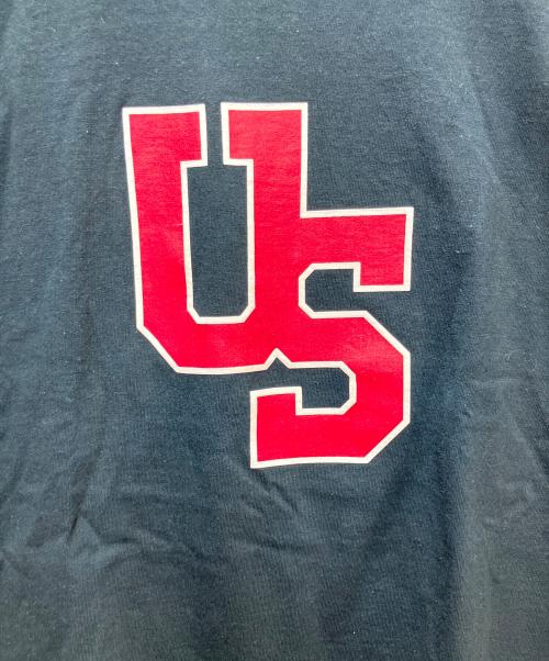 stussy（ステューシー）stussy (ステューシー) プリントTシャツ USロゴプリント ブラック サイズ:LARGEの古着・服飾アイテム