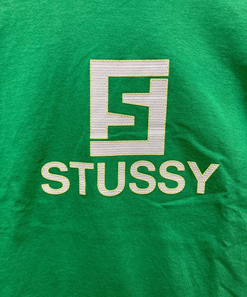 stussy（ステューシー）stussy (ステューシー) プリントTシャツ　Fリンク グリーン サイズ:LARGEの古着・服飾アイテム