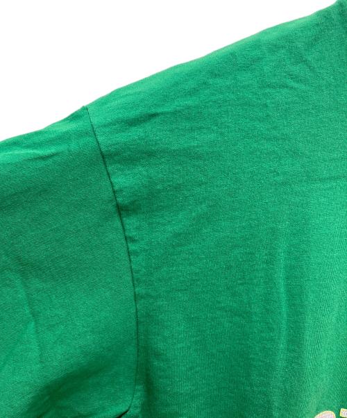 stussy（ステューシー）stussy (ステューシー) プリントTシャツ　Fリンク グリーン サイズ:LARGEの古着・服飾アイテム