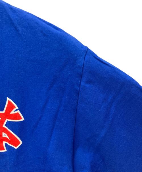 stussy（ステューシー）stussy (ステューシー) プリントTシャツ ベースボールプリント ブルー サイズ:Lの古着・服飾アイテム