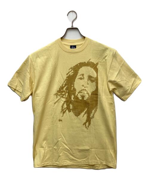 stussy（ステューシー）stussy (ステューシー) プリントTシャツ ボブマーリー ドットプリント イエロー サイズ:Mediumの古着・服飾アイテム