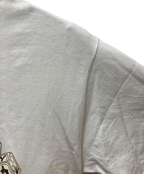 stussy（ステューシー）stussy (ステューシー) プリントTシャツ ロゴダイスプリント ホワイト サイズ:Mediumの古着・服飾アイテム