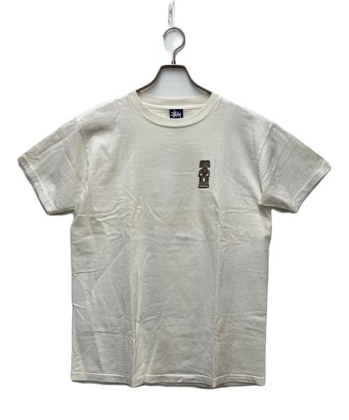 stussy（ステューシー）stussy (ステューシー) プリントTシャツ トーテムポール ホワイト サイズ:Lの古着・服飾アイテム
