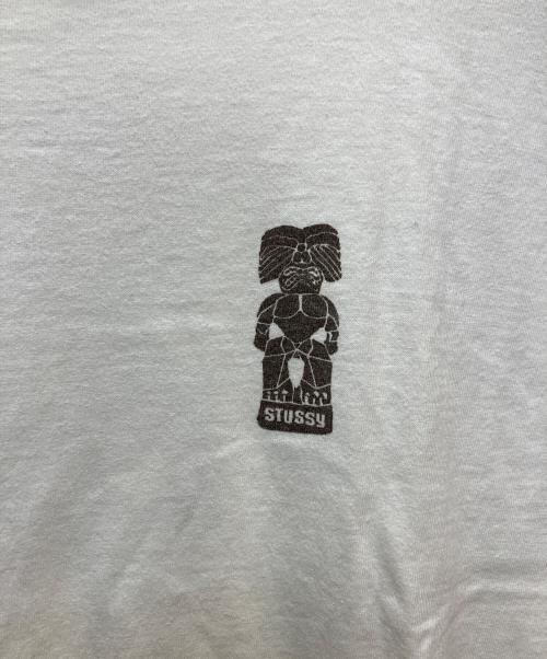 stussy（ステューシー）stussy (ステューシー) プリントTシャツ トーテムポール ホワイト サイズ:Lの古着・服飾アイテム