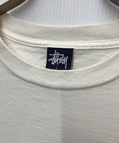 stussy（ステューシー）stussy (ステューシー) プリントTシャツ トーテムポール ホワイト サイズ:Lの古着・服飾アイテム