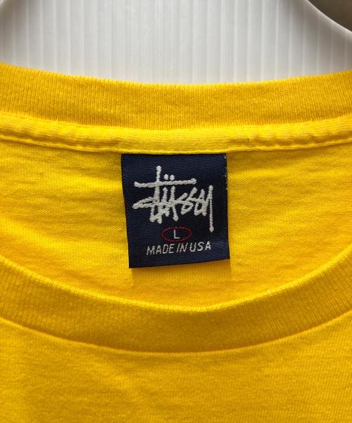 stussy（ステューシー）stussy (ステューシー) プリントTシャツ HONOLULU HAWAII イエロー サイズ:Lの古着・服飾アイテム