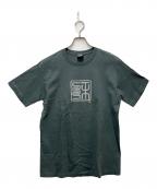 stussyステューシー）の古着「プリントTシャツ スタンプデザイン」｜グレー