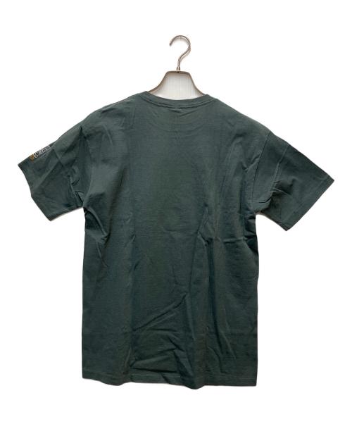 stussy（ステューシー）stussy (ステューシー) プリントTシャツ スタンプデザイン グレー サイズ:Lの古着・服飾アイテム
