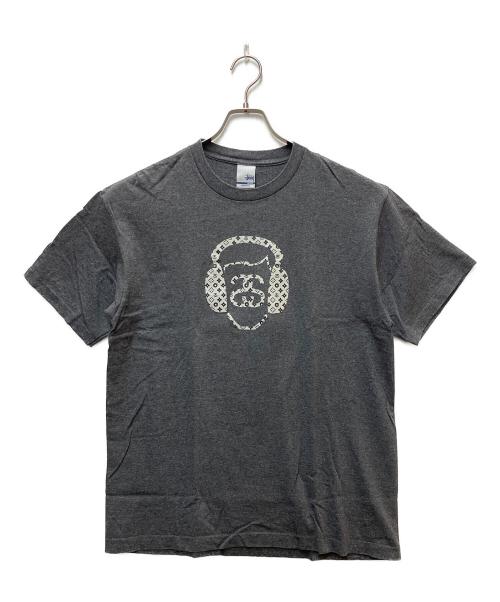 stussy（ステューシー）stussy (ステューシー) プリントTシャツ グレー サイズ:LARGEの古着・服飾アイテム